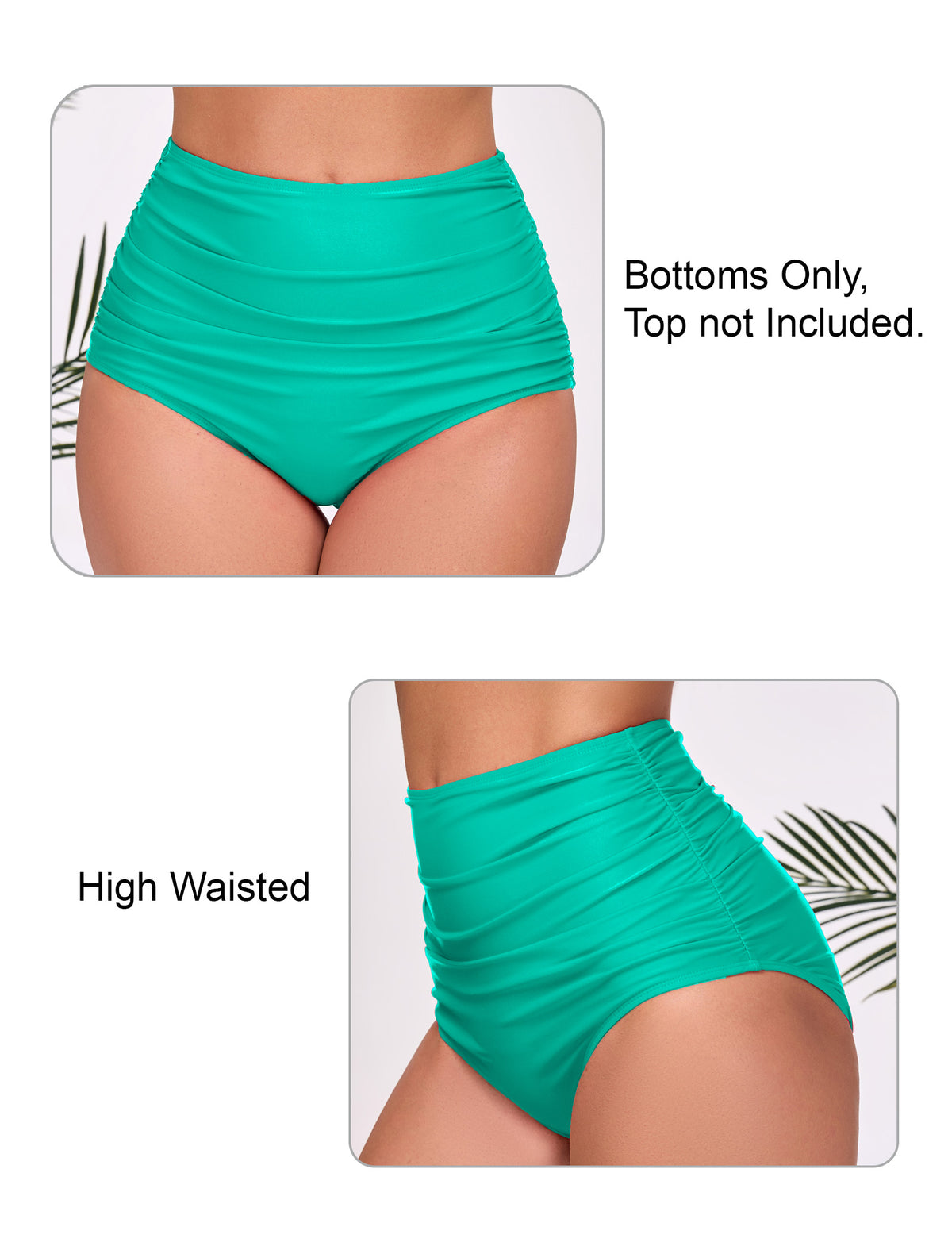 Effortless Shoreline High Waisted Ruched Bikini Swim Bottoms
