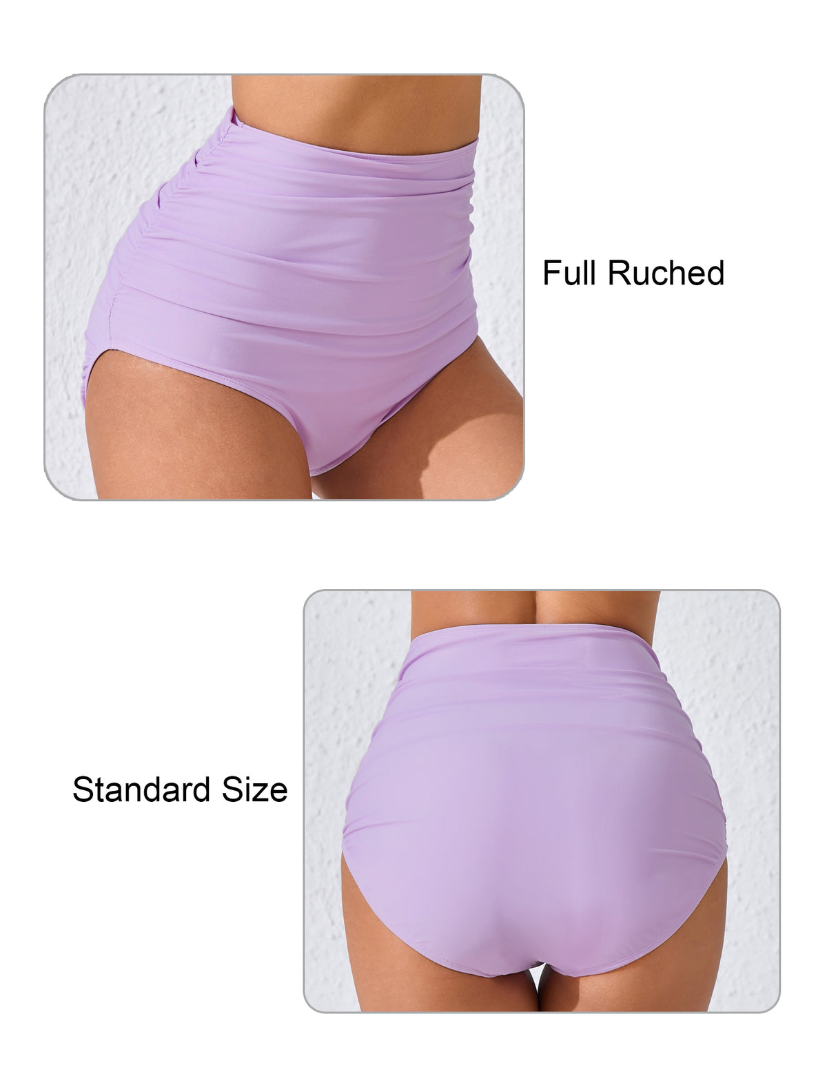Effortless Shoreline High Waisted Ruched Bikini Swim Bottoms
