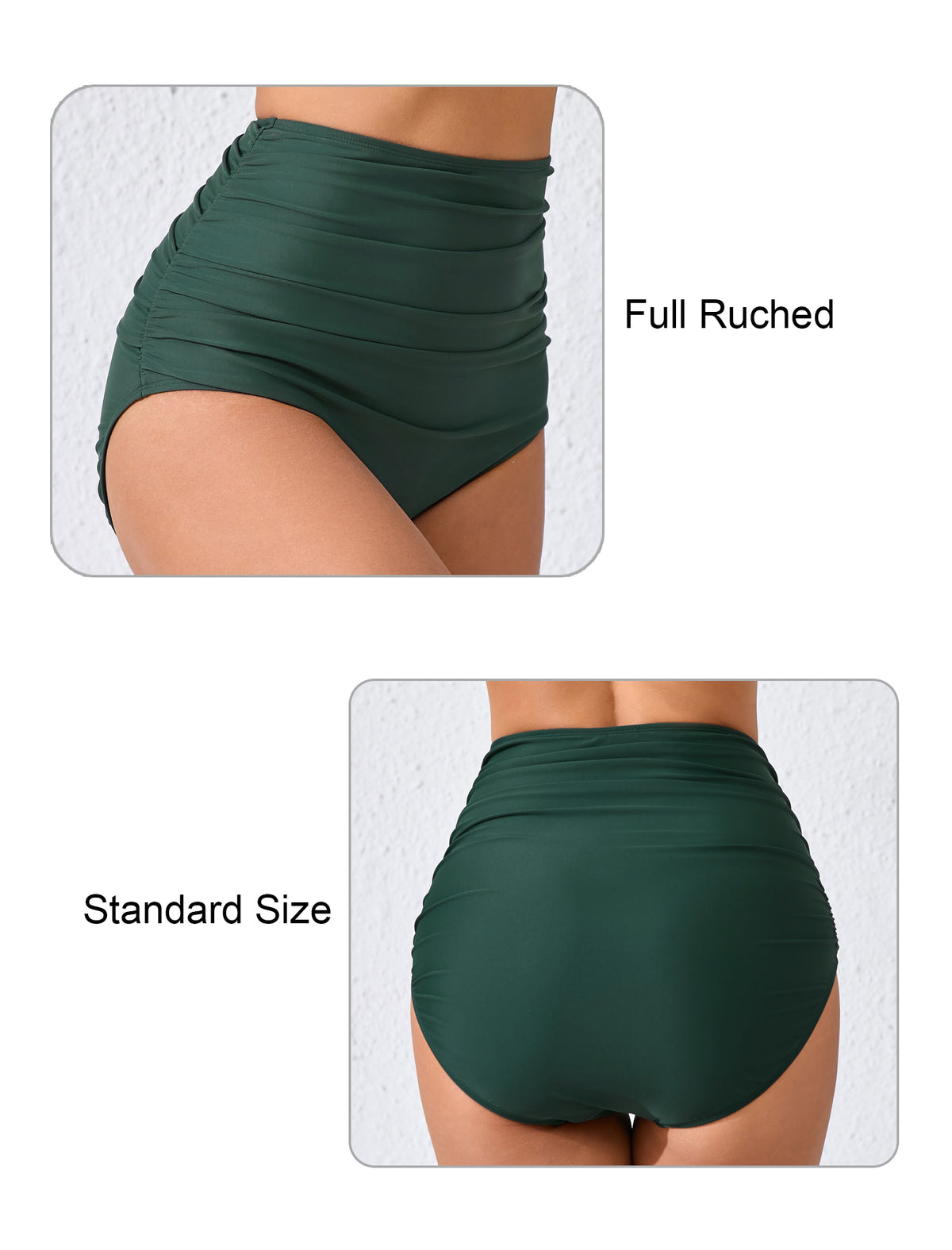 Effortless Shoreline High Waisted Ruched Bikini Swim Bottoms
