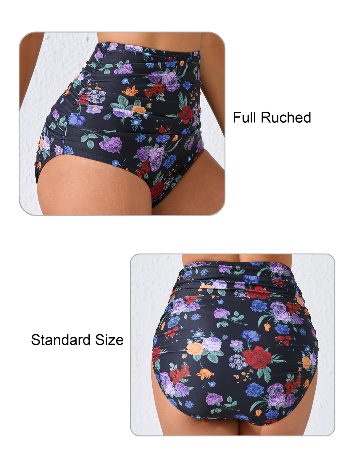 Effortless Shoreline High Waisted Ruched Bikini Swim Bottoms