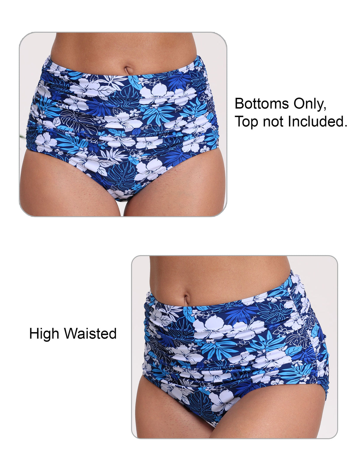 Effortless Shoreline High Waisted Ruched Bikini Swim Bottoms