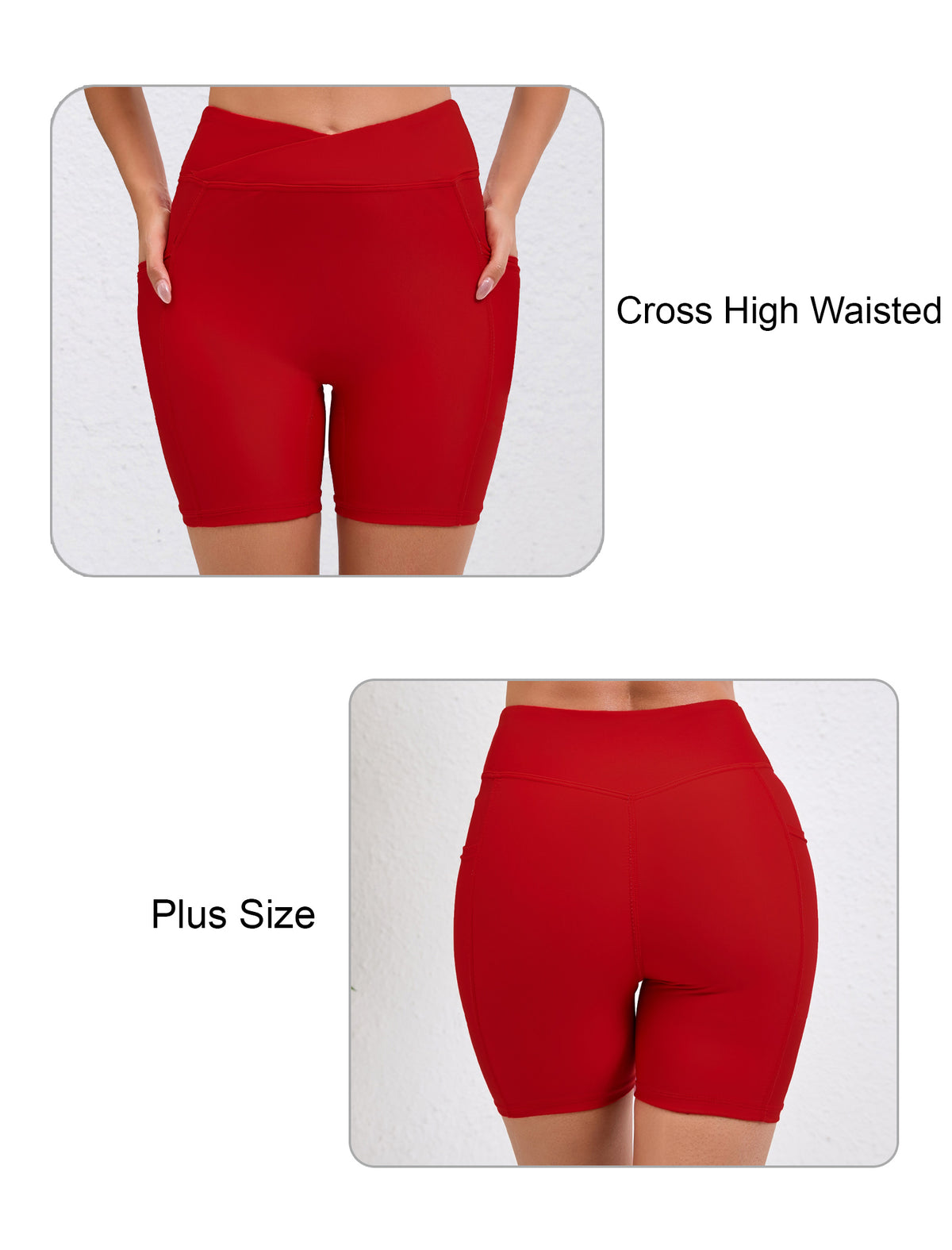Summer Bliss Plus Size High Waisted Swim Board Shorts with Pockets