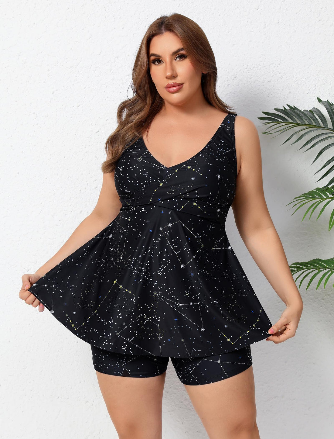 Ocean Ready Plus Size Two Piece Tankini Sets Loose Fit