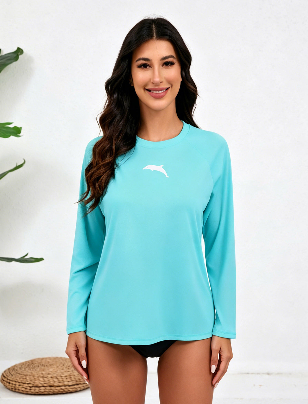 Sand &amp; Sun Long Sleeve Rash Guard Shirts with Built in Bra Light Weight