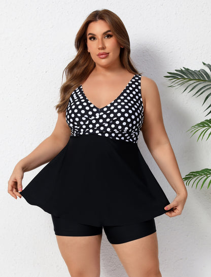 Ocean Ready Plus Size Two Piece Tankini Sets Loose Fit