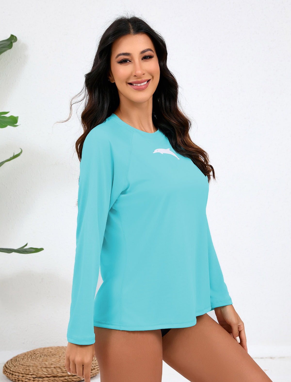 Sand &amp; Sun Long Sleeve Rash Guard Shirts with Built in Bra Light Weight
