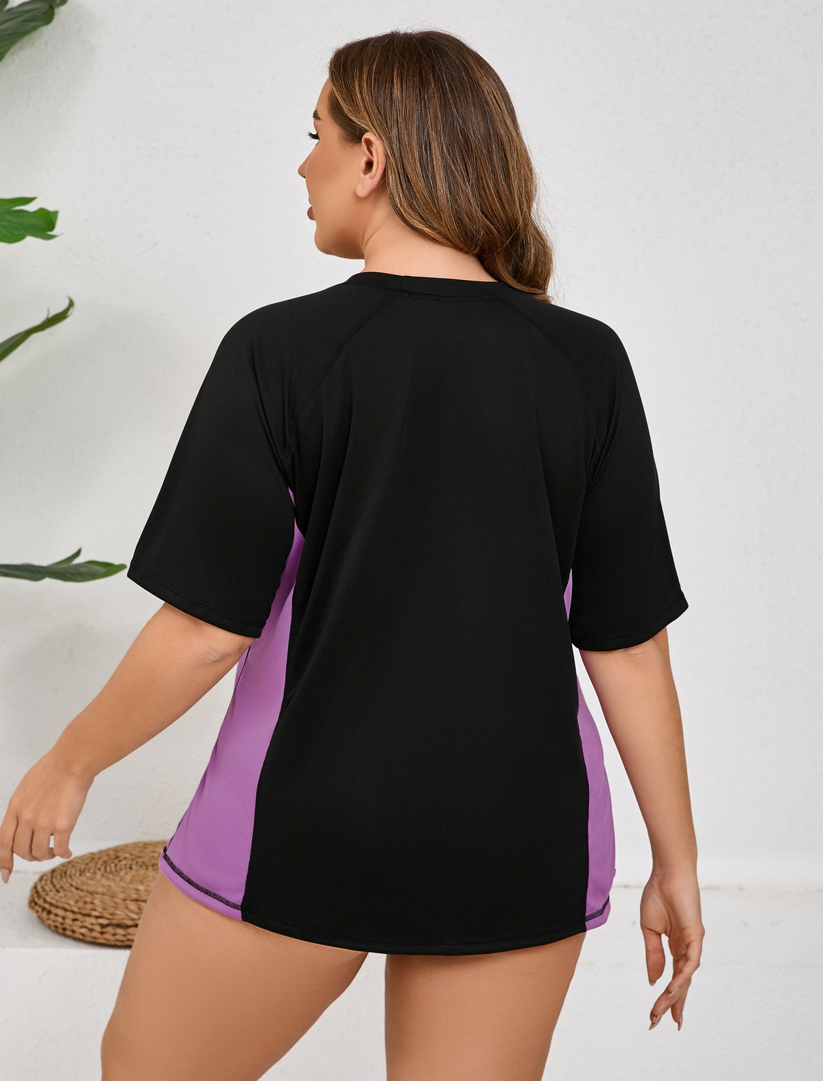 Golden Surf Light Weight Plus Size Rash Guard Shirts with Built in Bra