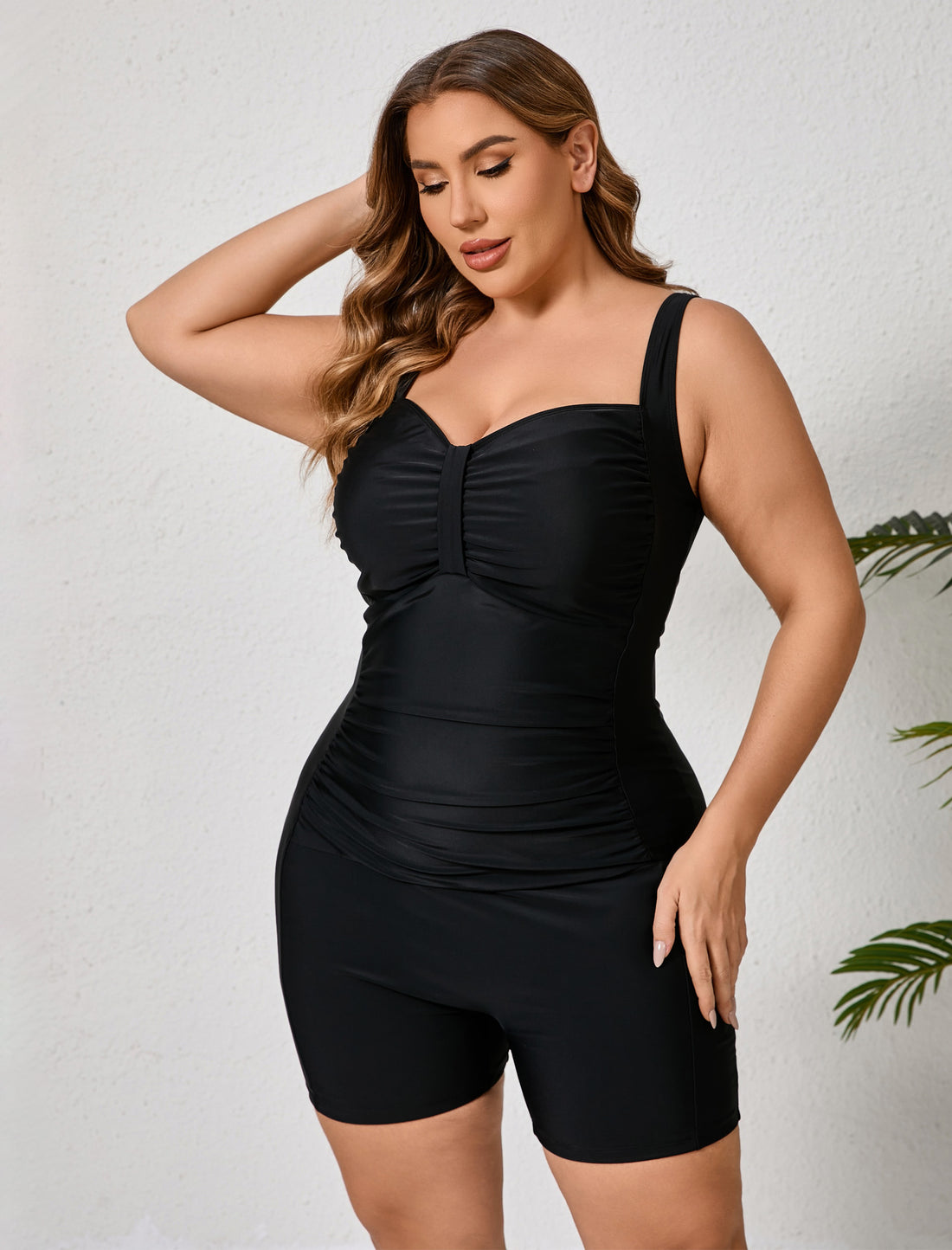 Twilight Coast Boyleg One Piece Swimsuit Removabla Bra
