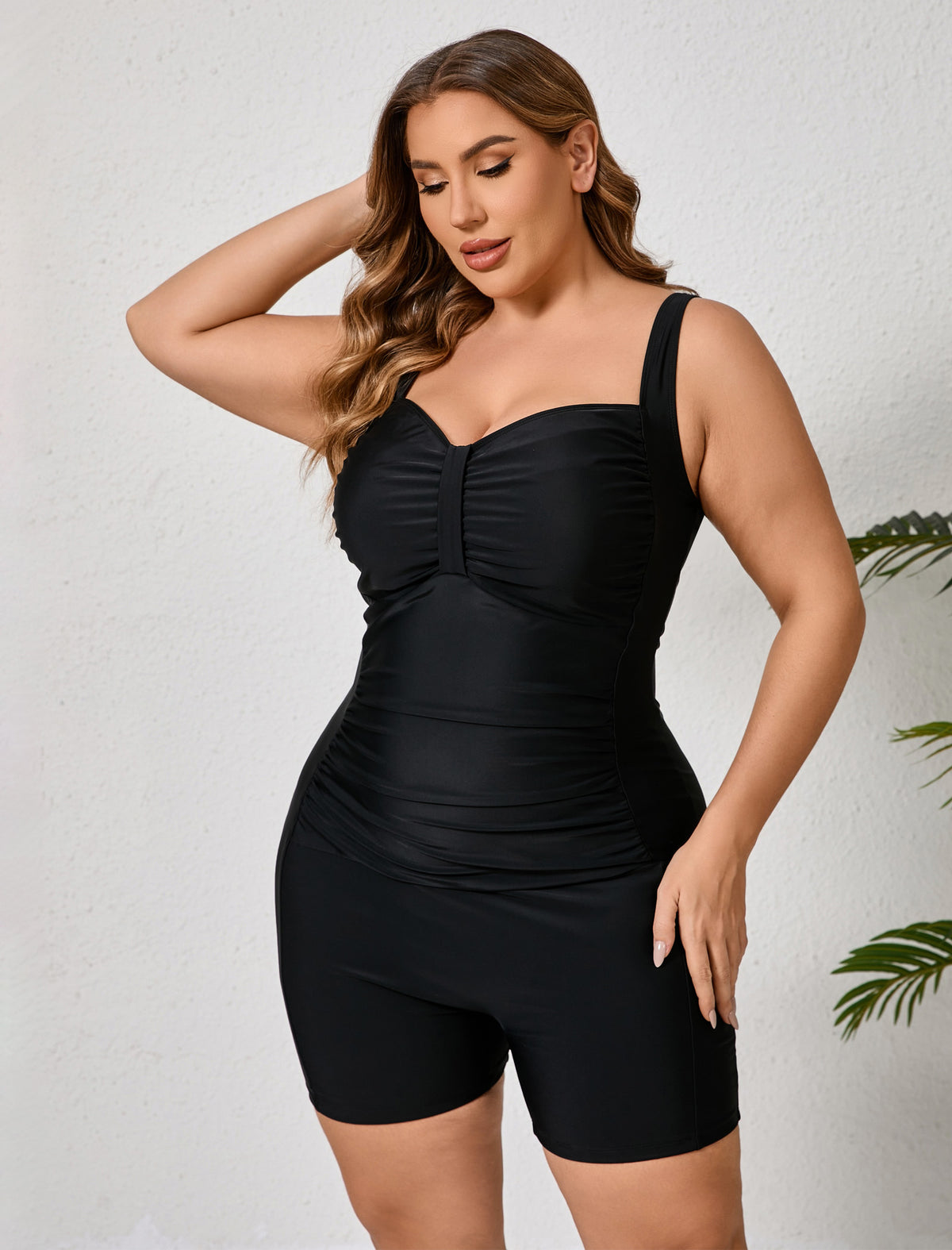 Twilight Coast Boyleg One Piece Swimsuit Removabla Bra