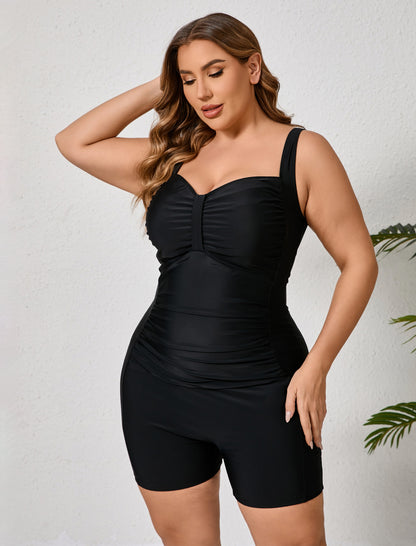 Twilight Coast Boyleg One Piece Swimsuit Removabla Bra