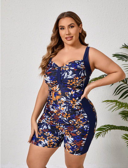 Twilight Coast Boyleg One Piece Swimsuit Removabla Bra
