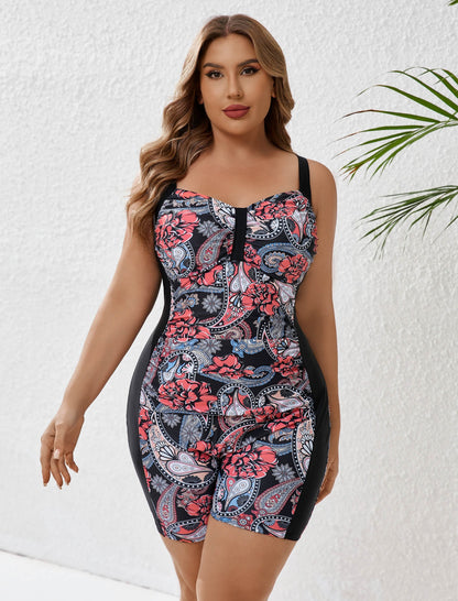 Twilight Coast Boyleg One Piece Swimsuit Removabla Bra