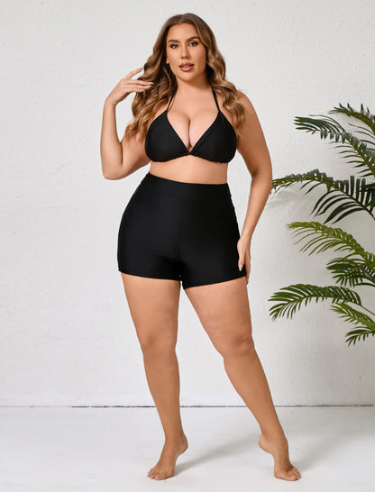 Beach Whisper Plus Size High Waisted Swim Board Short