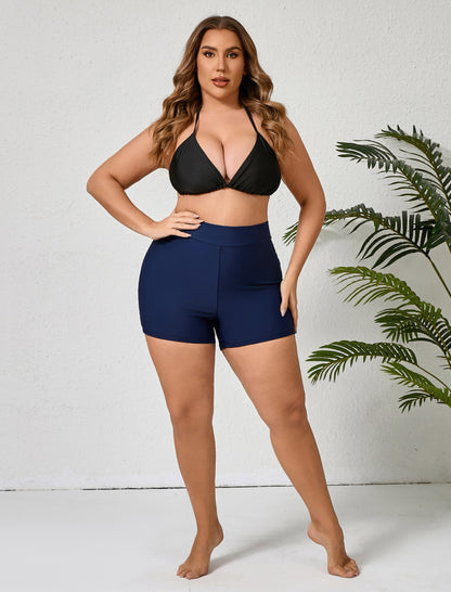 Beach Whisper Plus Size High Waisted Swim Board Short