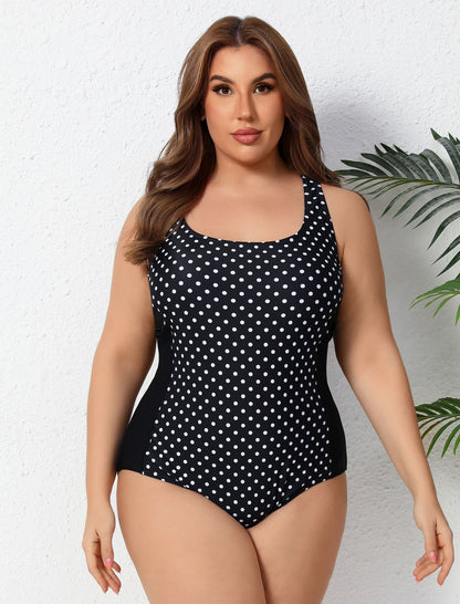 Training Essential Plus Size Adjustable Strap One Piece Swimsuit Athletic Racerback