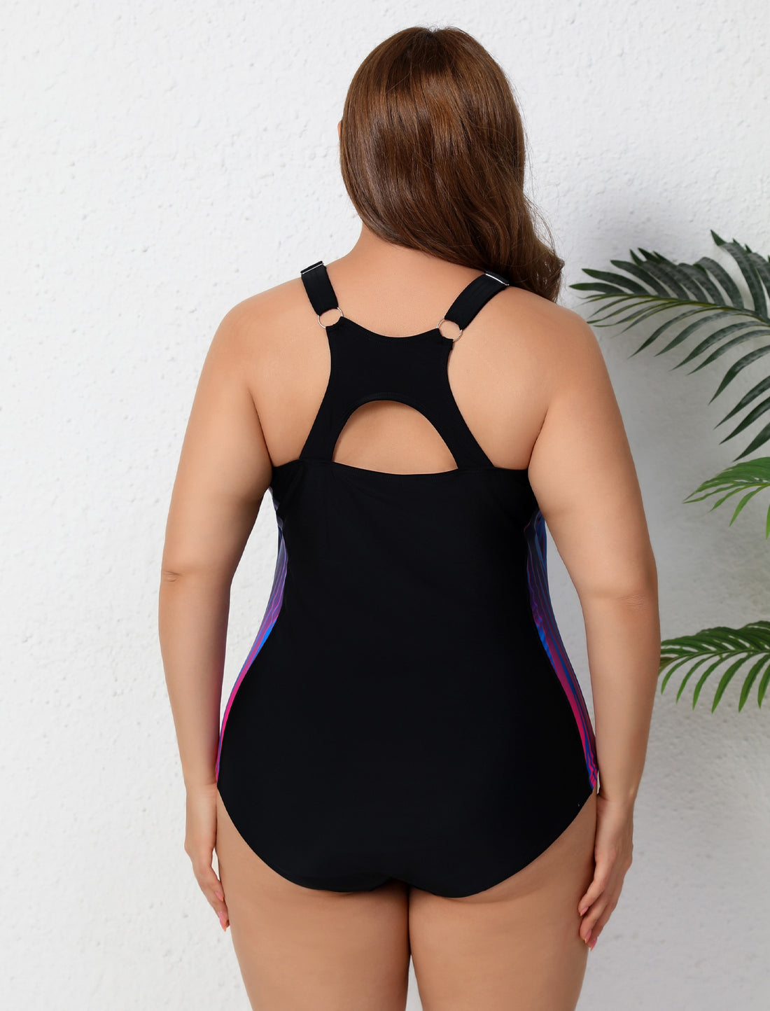 Training Essential Plus Size Adjustable Strap One Piece Swimsuit Athletic Racerback