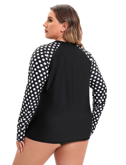 Sea Spark Plus Size Long Sleeve Rash Guard Shirts with Thumb Holes