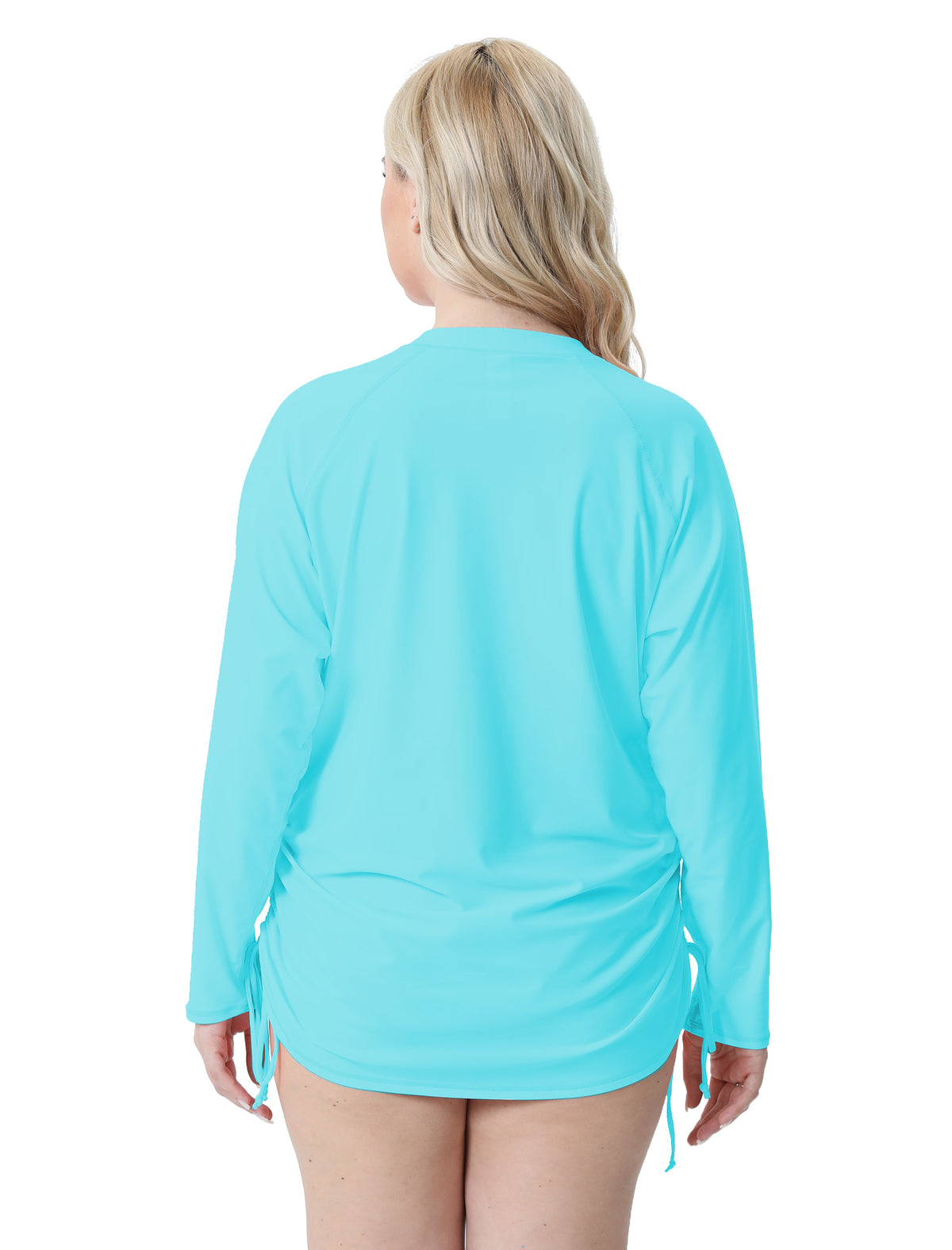 Halcurt Damen Plus Size Langarm-Rashguard-Badeanzug-Top