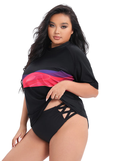 Summer Haze Rash Guard Shirt Plus Size