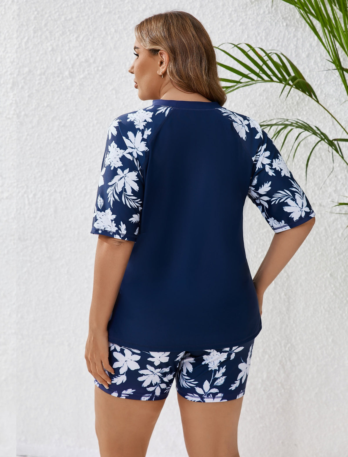 Comfort Meets Curve Plus Size Two Piece Rash Guard Sets Loose Fit