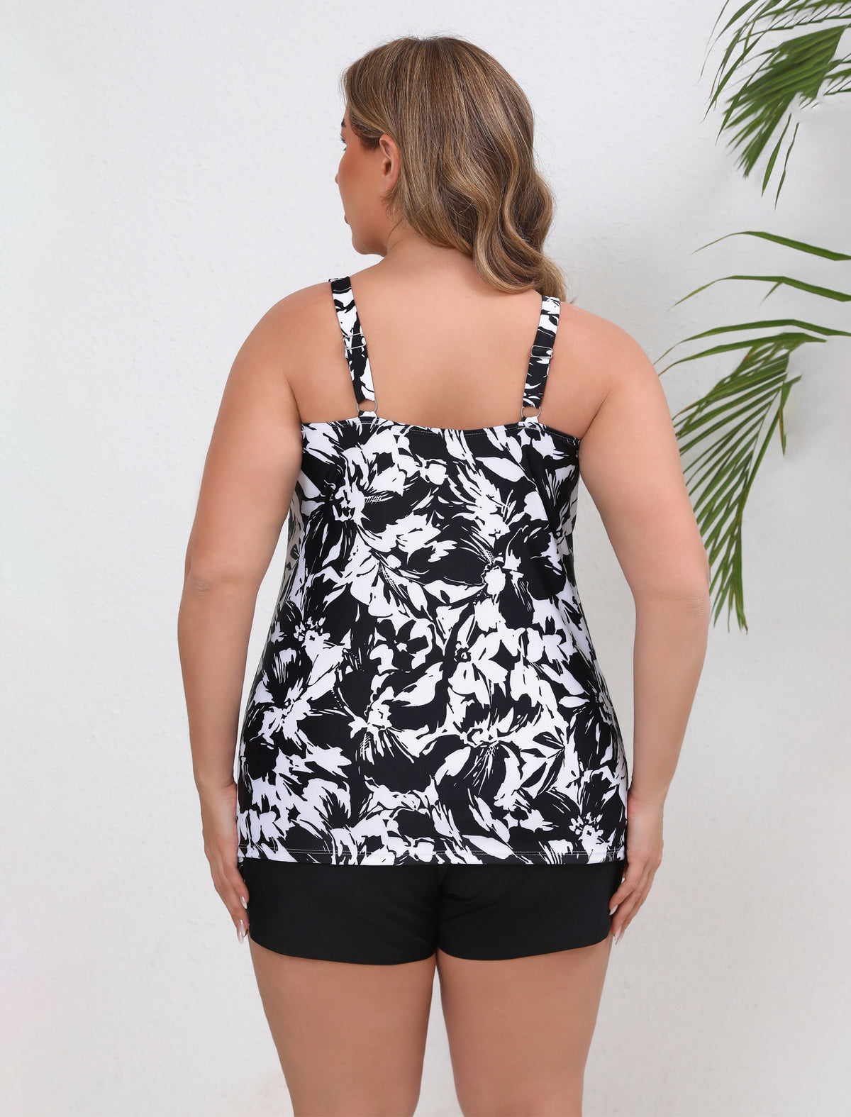 Gentle Breeze Plus Size Two Piece Tankini Sets with Pockets