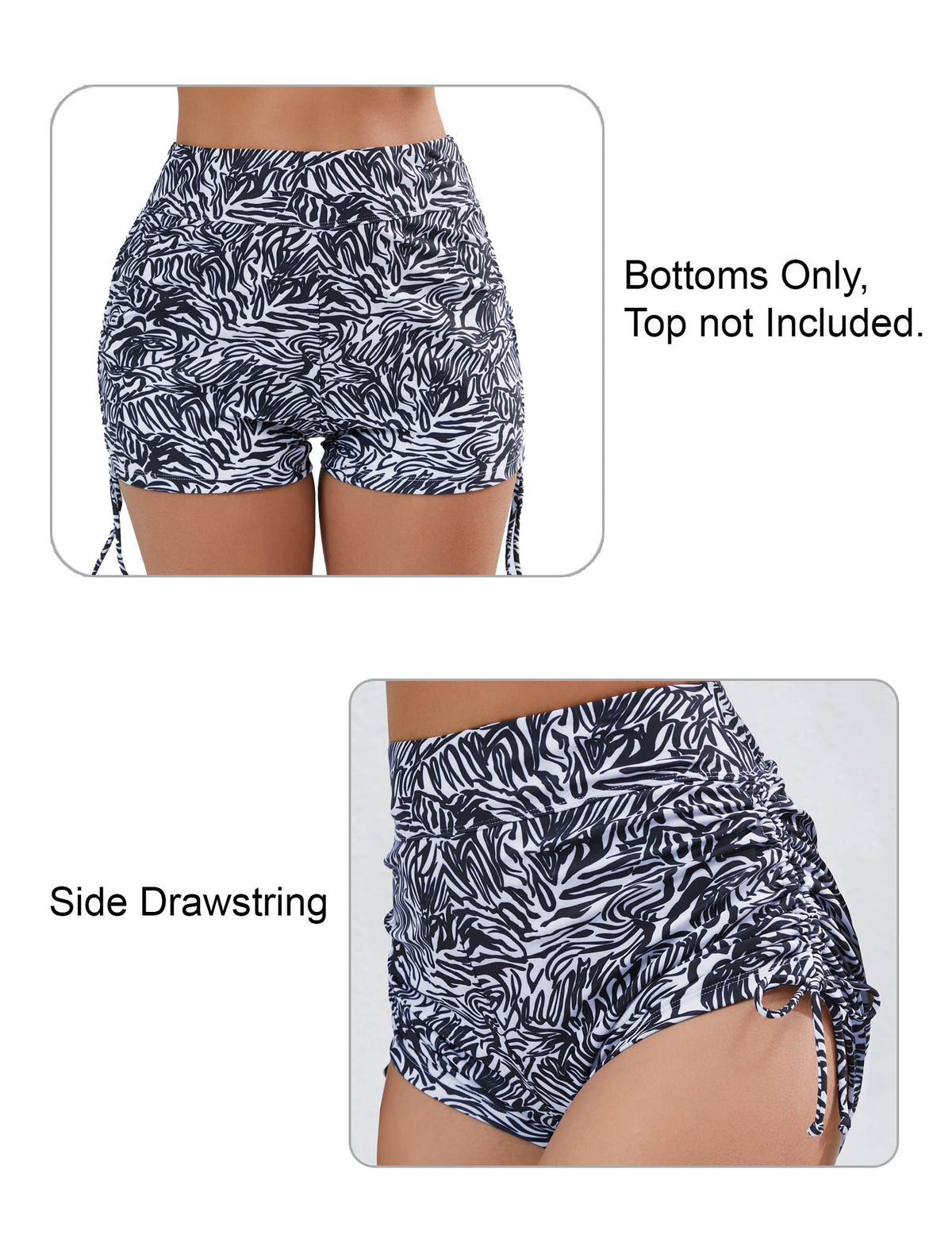 Sandy Breeze Adjustable Drawstring Swimwear Bottoms