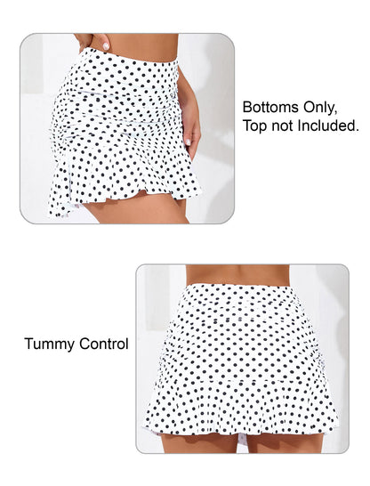 Dawn Coast High Waisted Ruffle Swim Skirts Built in Shorts