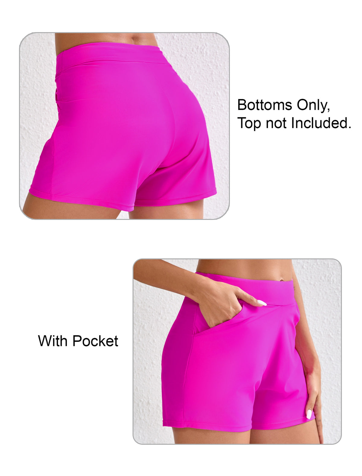Halcurt Damen 3" High Waist Badeshorts