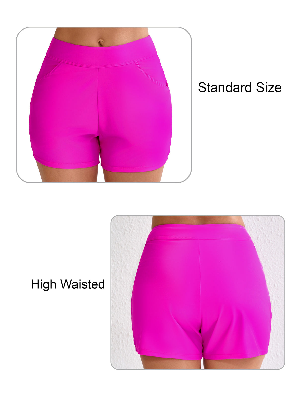 Halcurt Damen 3" High Waist Badeshorts