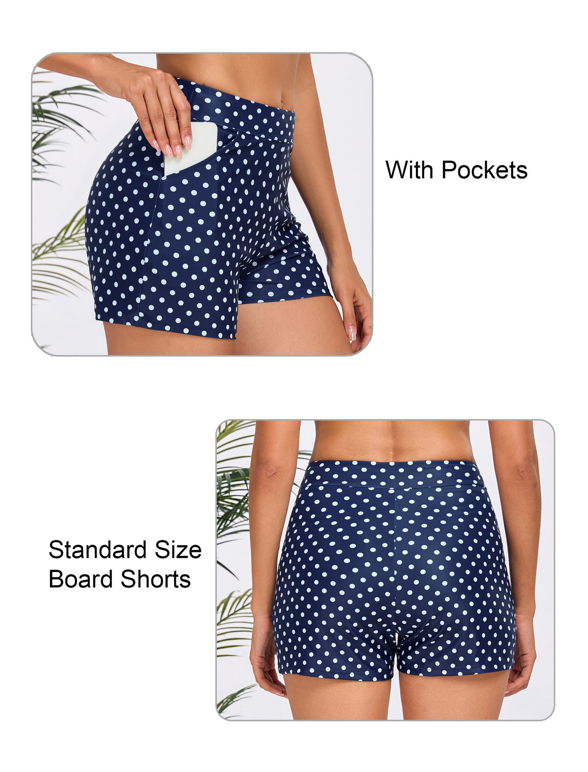Halcurt Damen 3" High Waist Badeshorts
