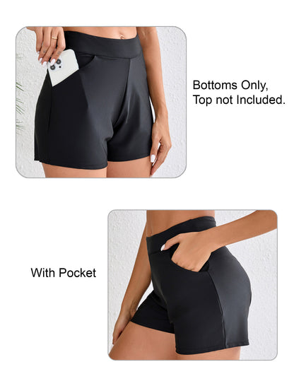 Short de bain taille haute 3 pouces pour femme Halcurt