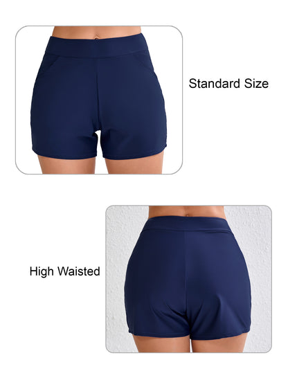Short de bain taille haute 3 pouces pour femme Halcurt