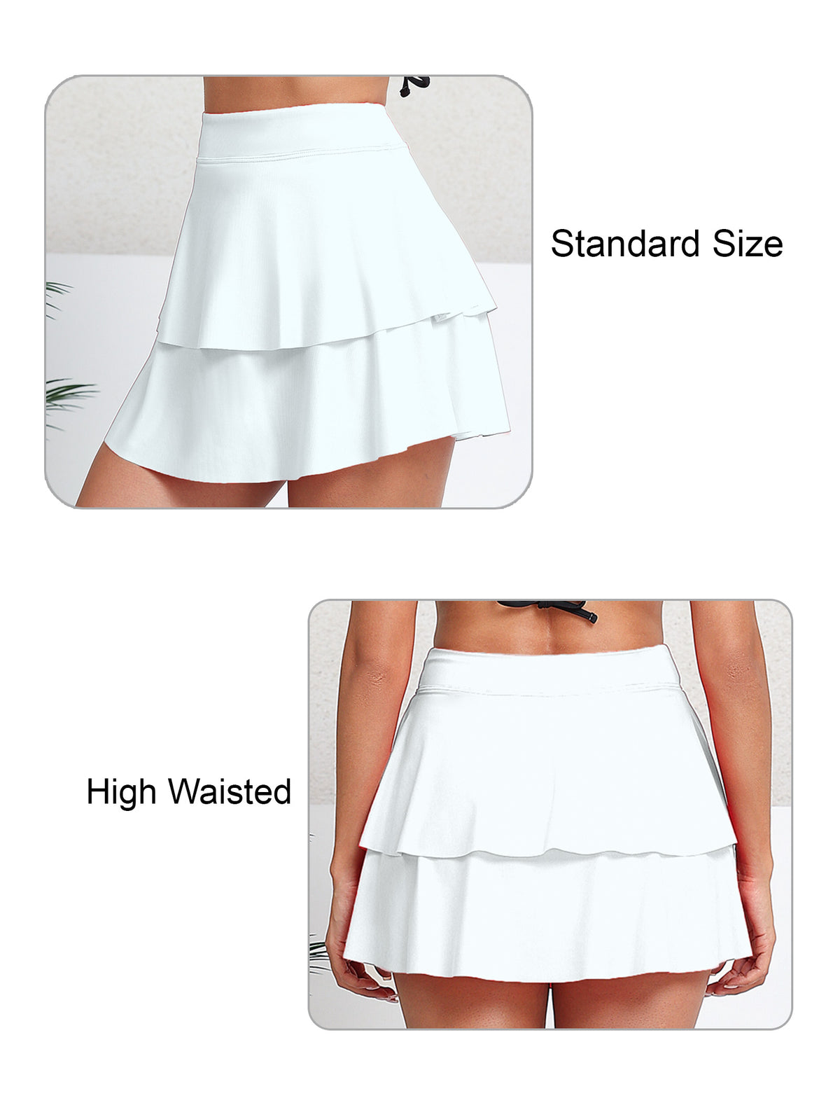 Coral Breeze High Waisted Swin Skirts Built in Shorts