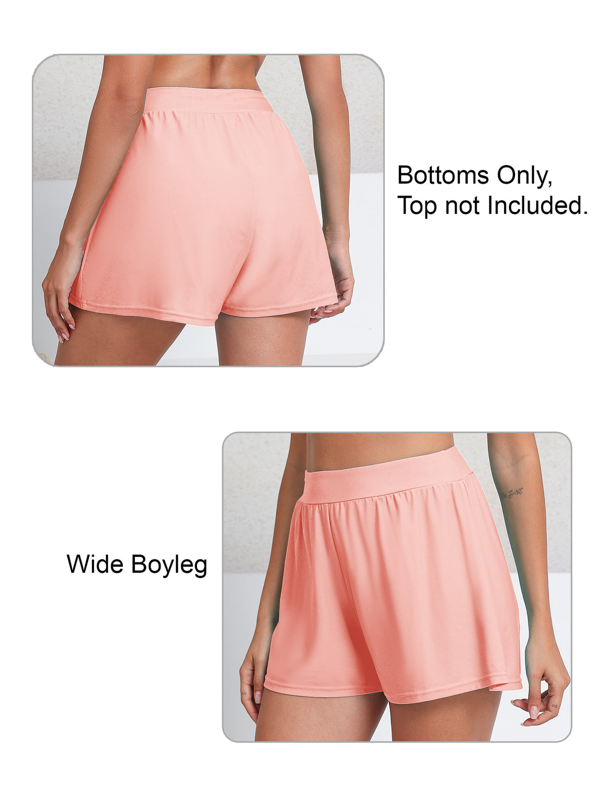 Horizon Hush Loose Fit High Waisted Swim Board Shorts with Liner