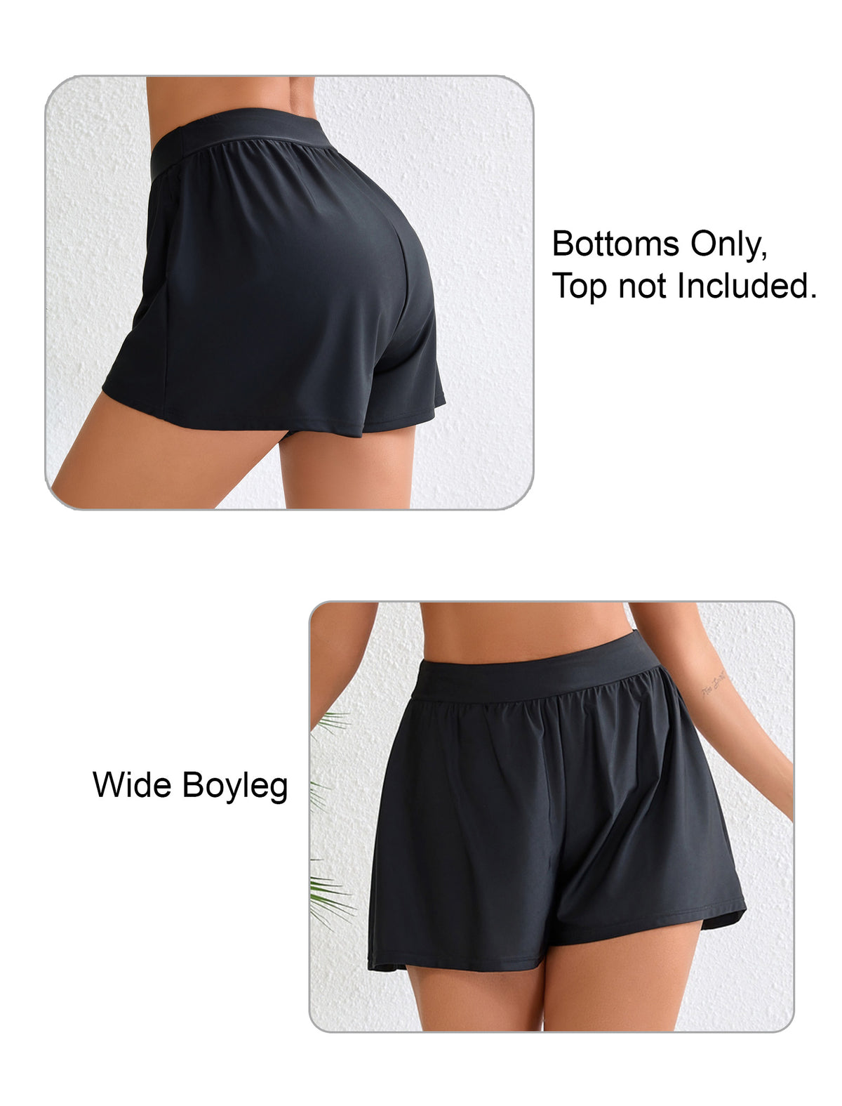 Horizon Hush Loose Fit High Waisted Swim Board Shorts with Liner
