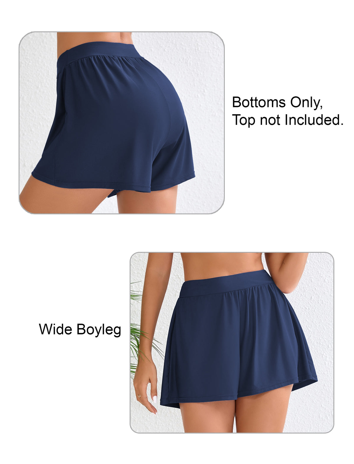 Halcurt Damen Bikini-Badehose Tankini-Badeshorts