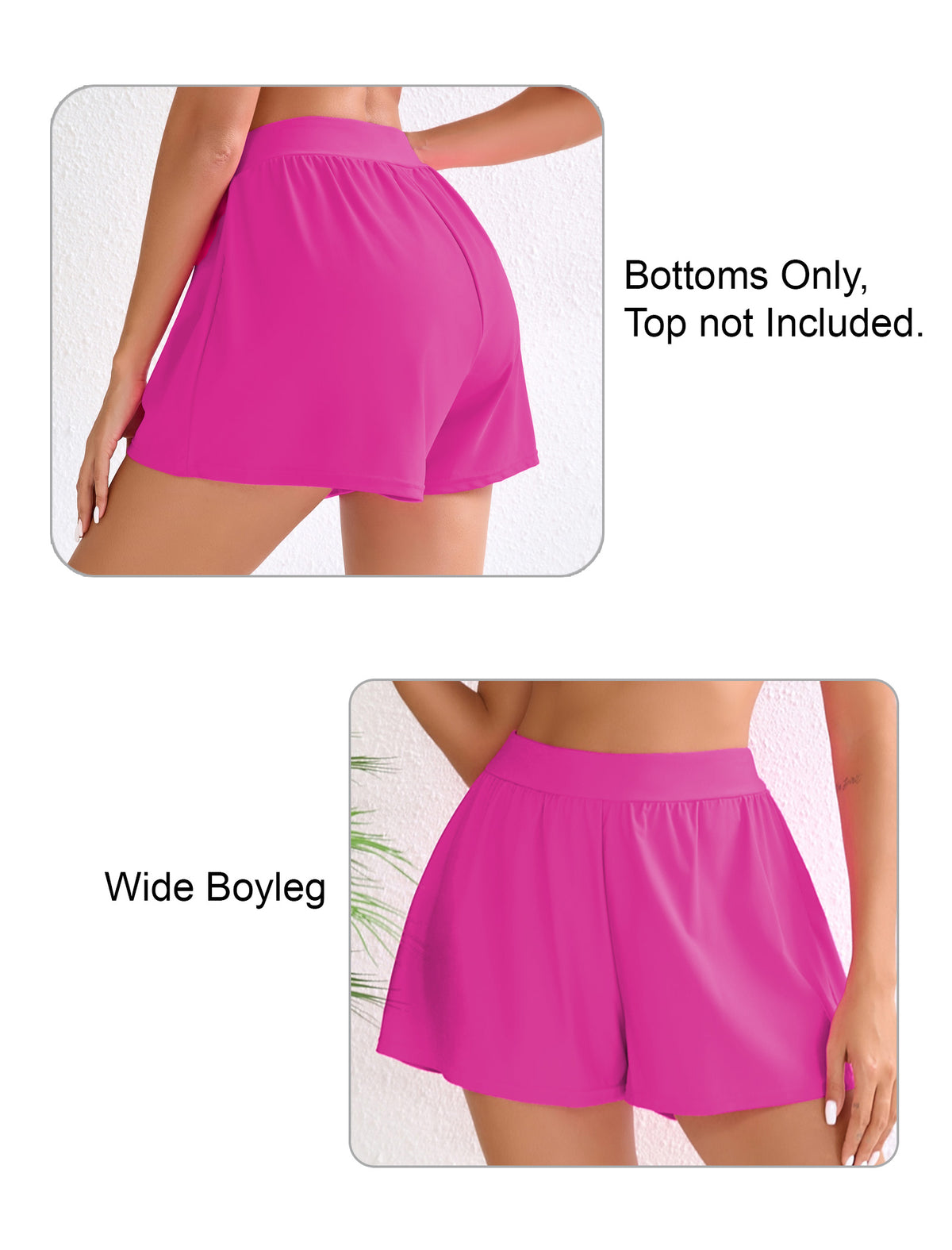 Horizon Hush Loose Fit High Waisted Swim Board Shorts with Liner