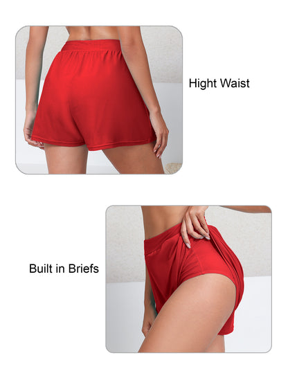 Horizon Hush Loose Fit High Waisted Swim Board Shorts with Liner