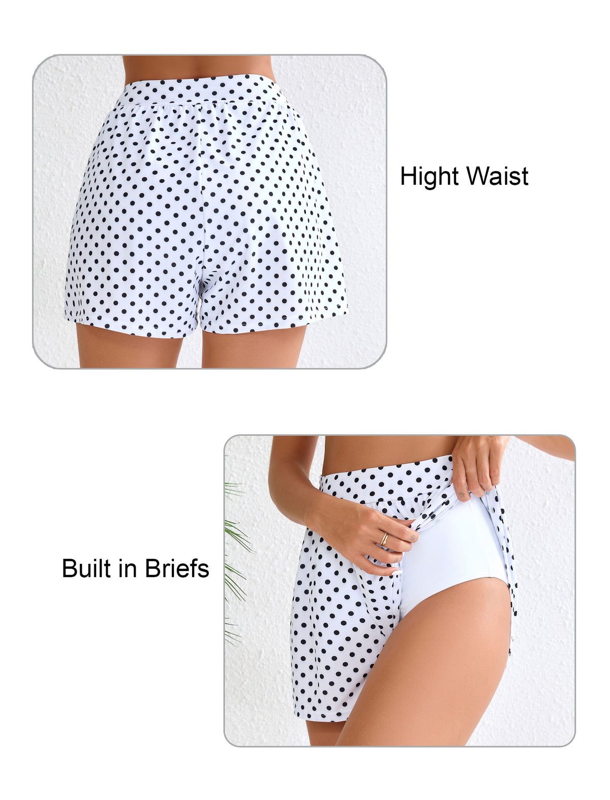 Halcurt Damen Bikini-Badehose Tankini-Badeshorts