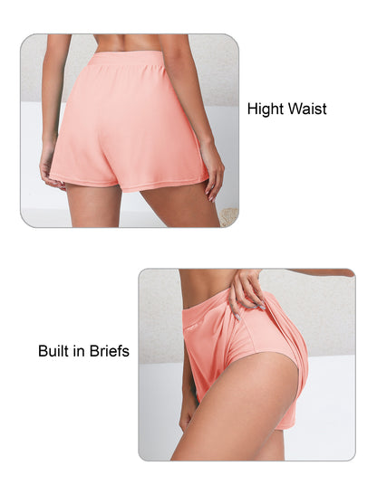 Horizon Hush Loose Fit High Waisted Swim Board Shorts with Liner