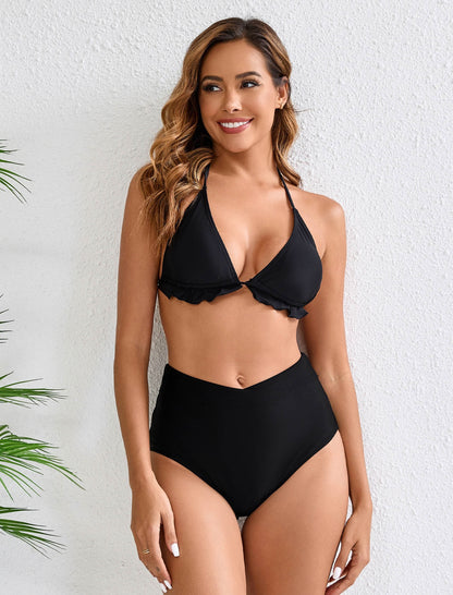 Pure Ocean Cross High Waisted Bikini Swim Bottoms