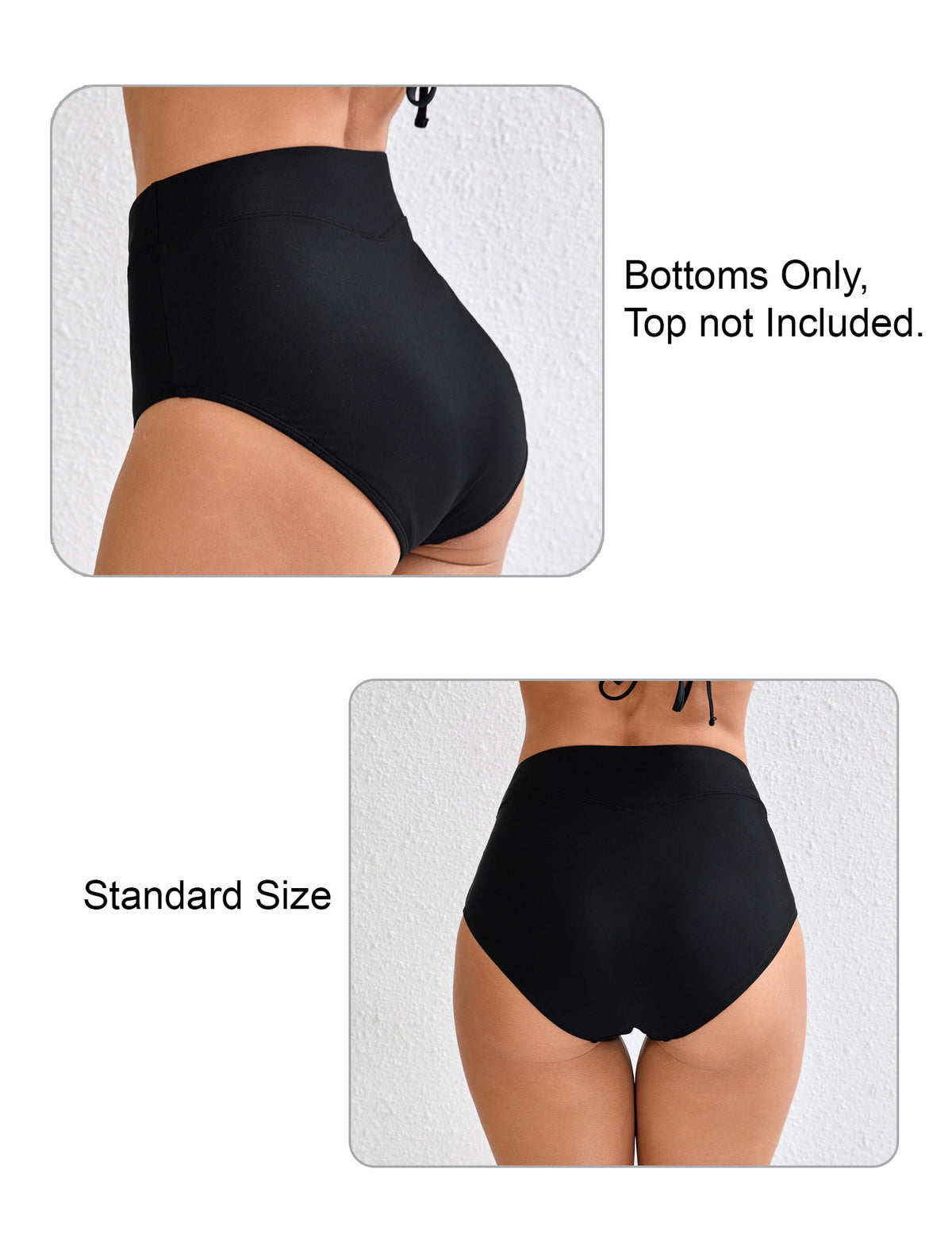 Pure Ocean Cross High Waisted Bikini Swim Bottoms