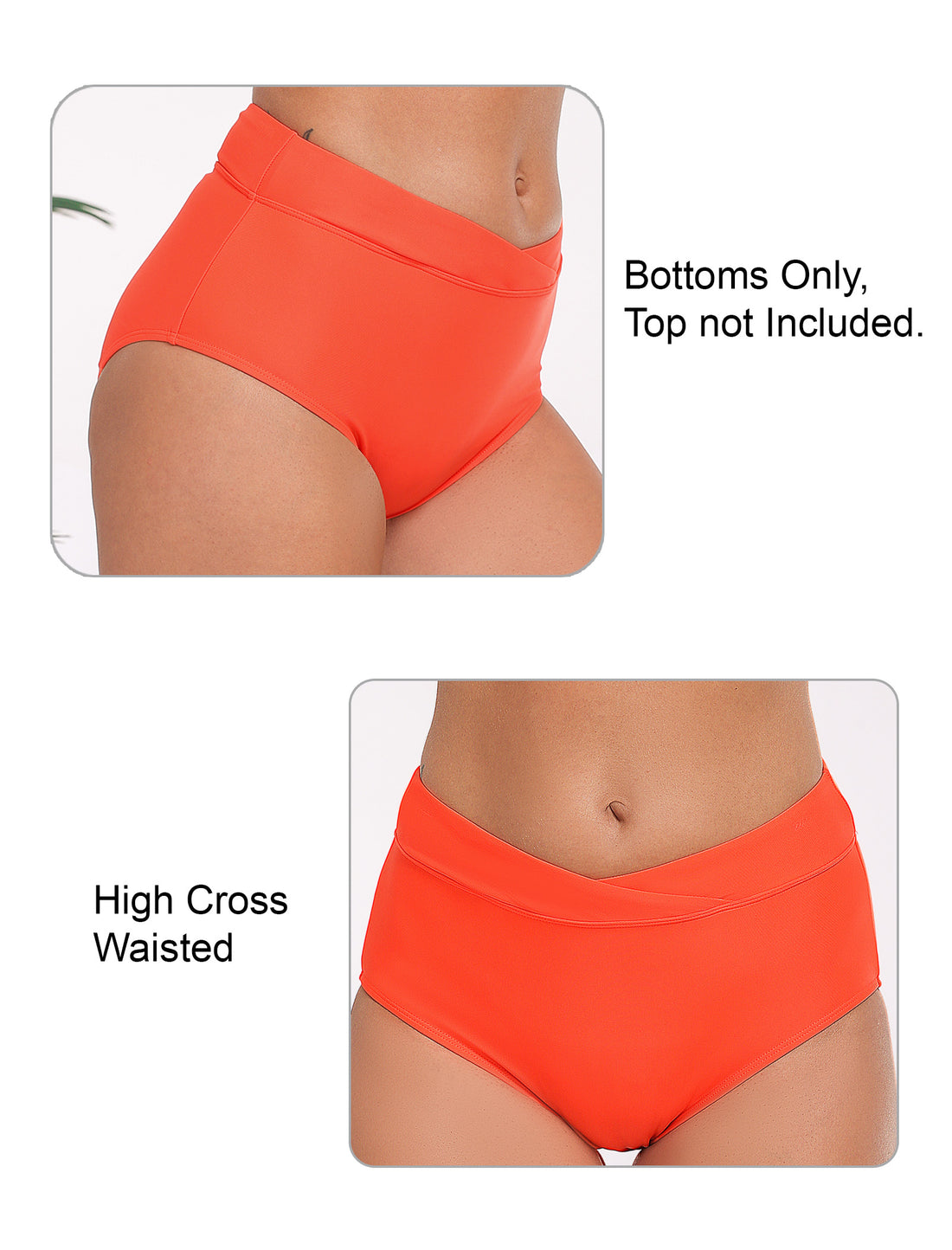 Pure Ocean Cross High Waisted Bikini Swim Bottoms