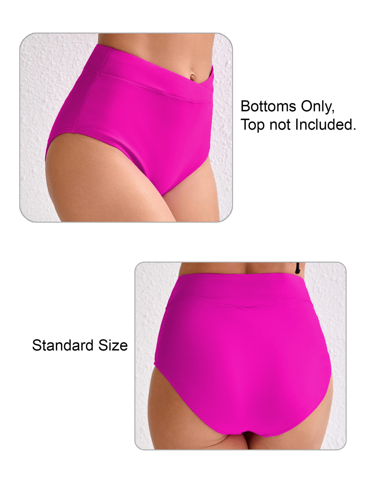 Pure Ocean Cross High Waisted Bikini Swim Bottoms