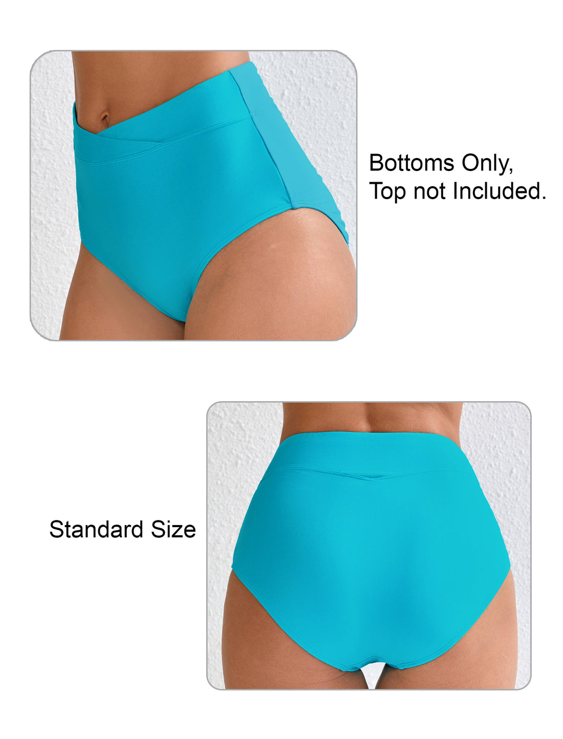 Pure Ocean Cross High Waisted Bikini Swim Bottoms
