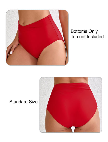 Pure Ocean Cross High Waisted Bikini Swim Bottoms