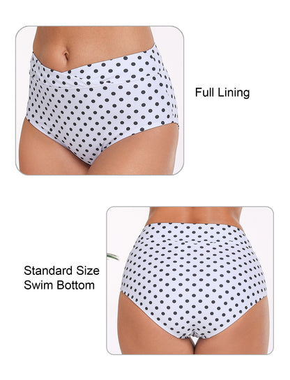 Pure Ocean Cross High Waisted Bikini Swim Bottoms