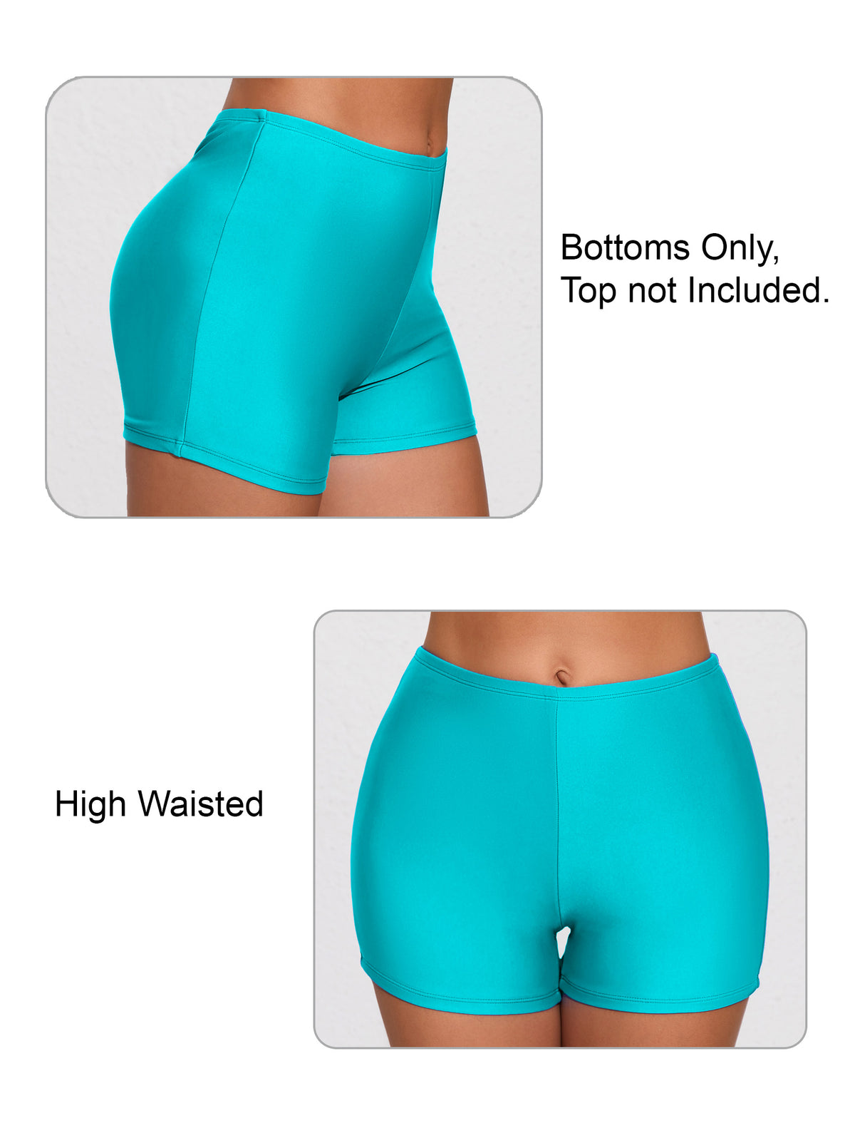 Summer Mist High Waisted Swim Board Shorts