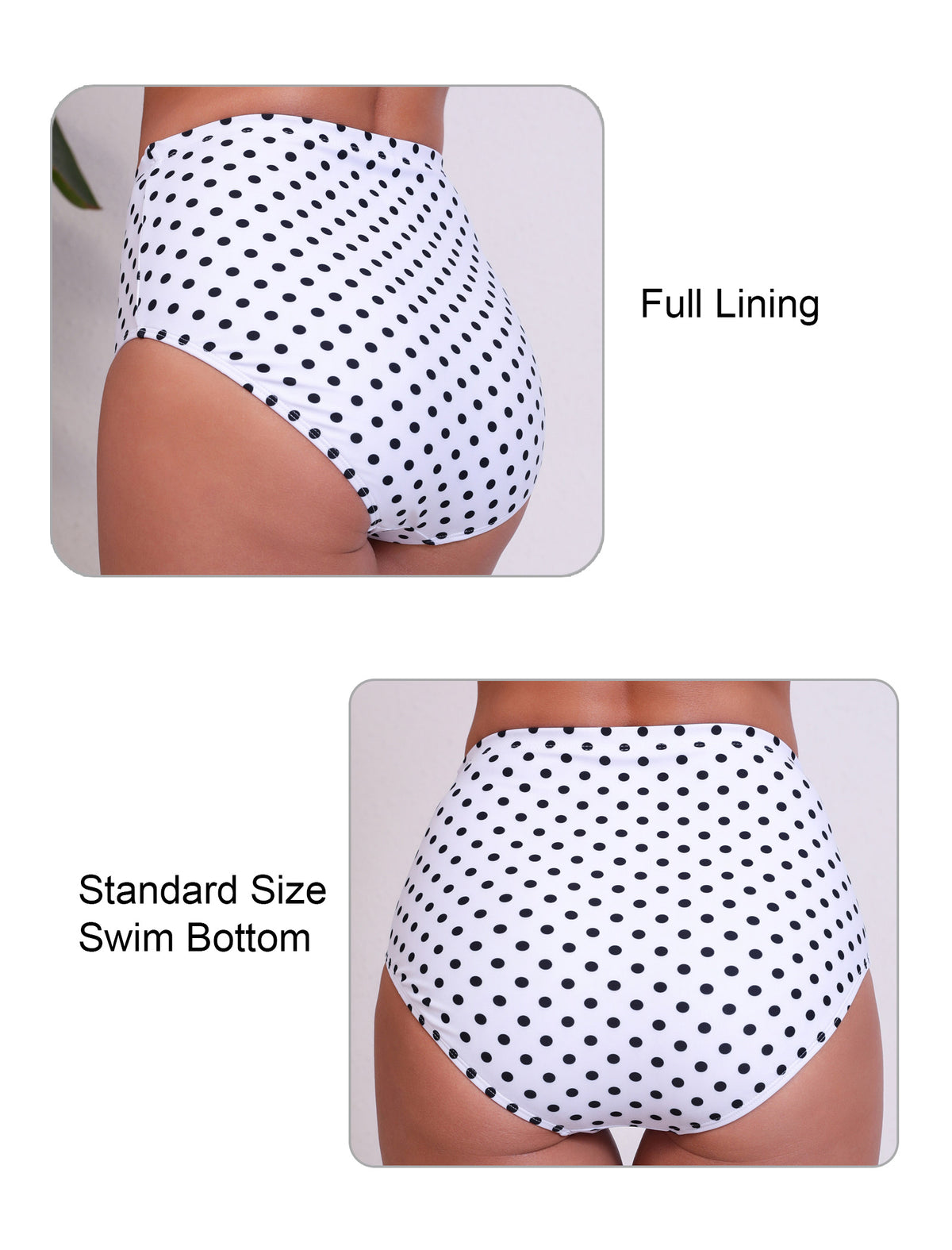Bas de maillot de bain taille haute pour femme Halcurt