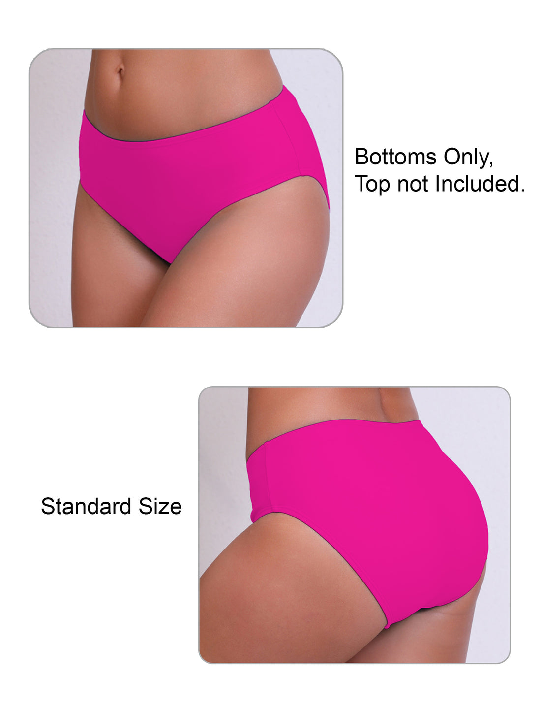 Halcurt Damen Bikinihose mit mittelhohem Bund